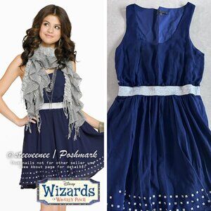 Navy Blue Studded Dress ASO Alex Russo